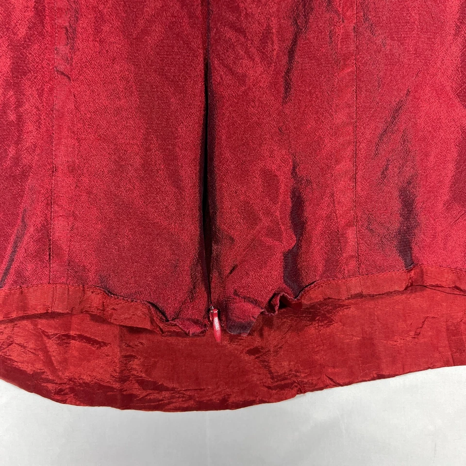 Blusa Silkland 100% seda sem mangas 10 feminina vermelha gola redonda - Imagem 4 de 4