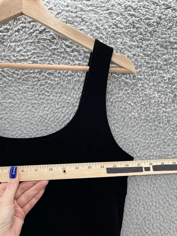 VTG 90s Y2K Cachet Dress 8 Tall Black Velvet Taffeta Goth Princess Event Gown - Image 3 of 4