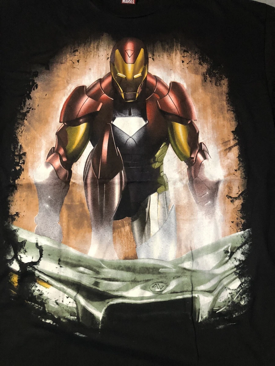 Iron Man T Shirt Marvel Mad Engine Y2K Men s Large Black Vtg 2000s