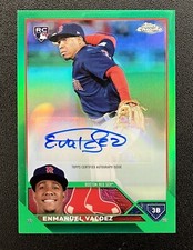 #62/99! Enmanuel Valdez Auto Topps Chrome RC Green Refractor Rookie Autograph