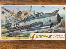 1/72 Airfix GRUMMAN TBM-3 AVENGER Vintage Craft Master 1966 1st Issue Kit OOP