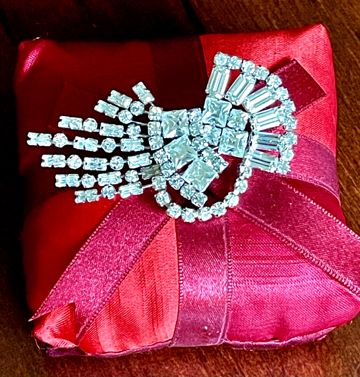 Star Art Sterling Silver Rhinestone Pin Brooch View 5