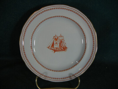 Spode Red Trade Winds W128  6'' Diameter Bread and Butter Plate(s)