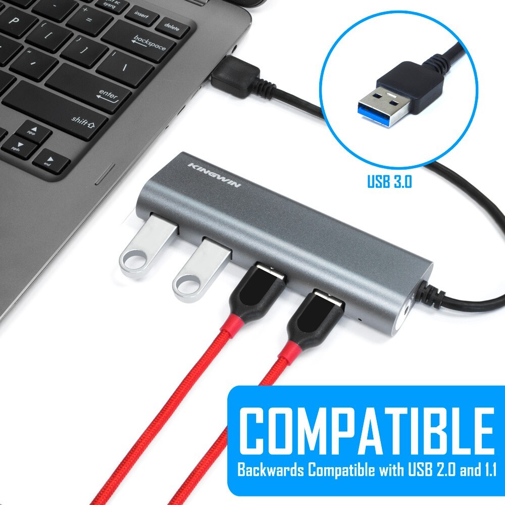 Kingwin USB Hub 4-Port (5Gps) Transfer Speed Data Hub Kingwin USB Hub 4-Port (5Gps) Transfer Speed Data Hub
