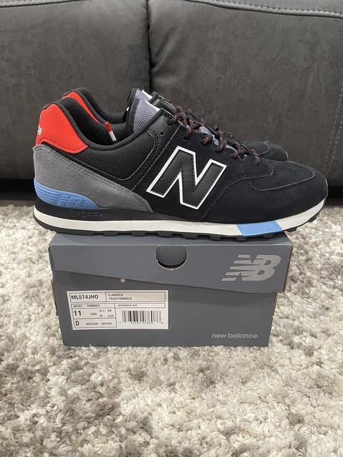 New Balance 574 Black Velocity Red for 