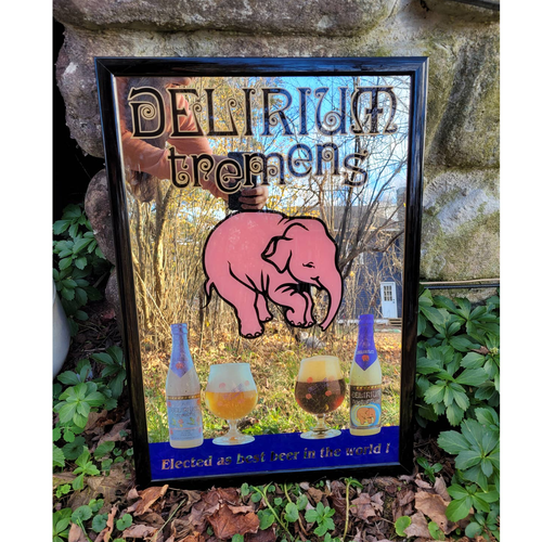 Delirium Tremens Elephant Pub Restaurant Bar Beer Mirror Man Cave Sign
