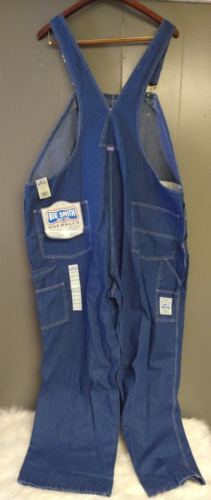 BIG SMITH Blue Denim Jeans Farm Overalls 50 54 x 30 Relaxed Fit NWT