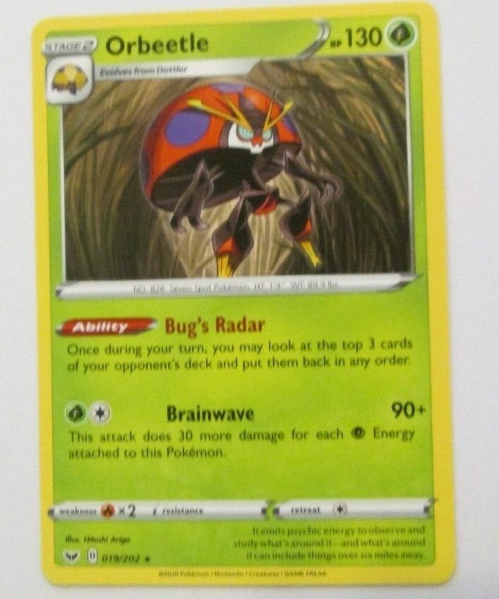 111PK019 - Orbeetle  - 19/202 - Sword and Shield - Rare