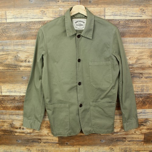 Giacca flanella portoghese taglia S uomo cappotto lavoro labura camicia cotone bottoni