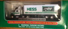 Hess Mini 18 Wheeler & Racer- 2006 New in Box  Clean Truck Display Mack Car