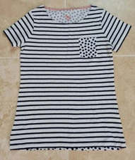 Boden Short Sleeve Breton TOP Multi Cuff J0178 RRP £25.00 BRAND NEW COTTON UK 10