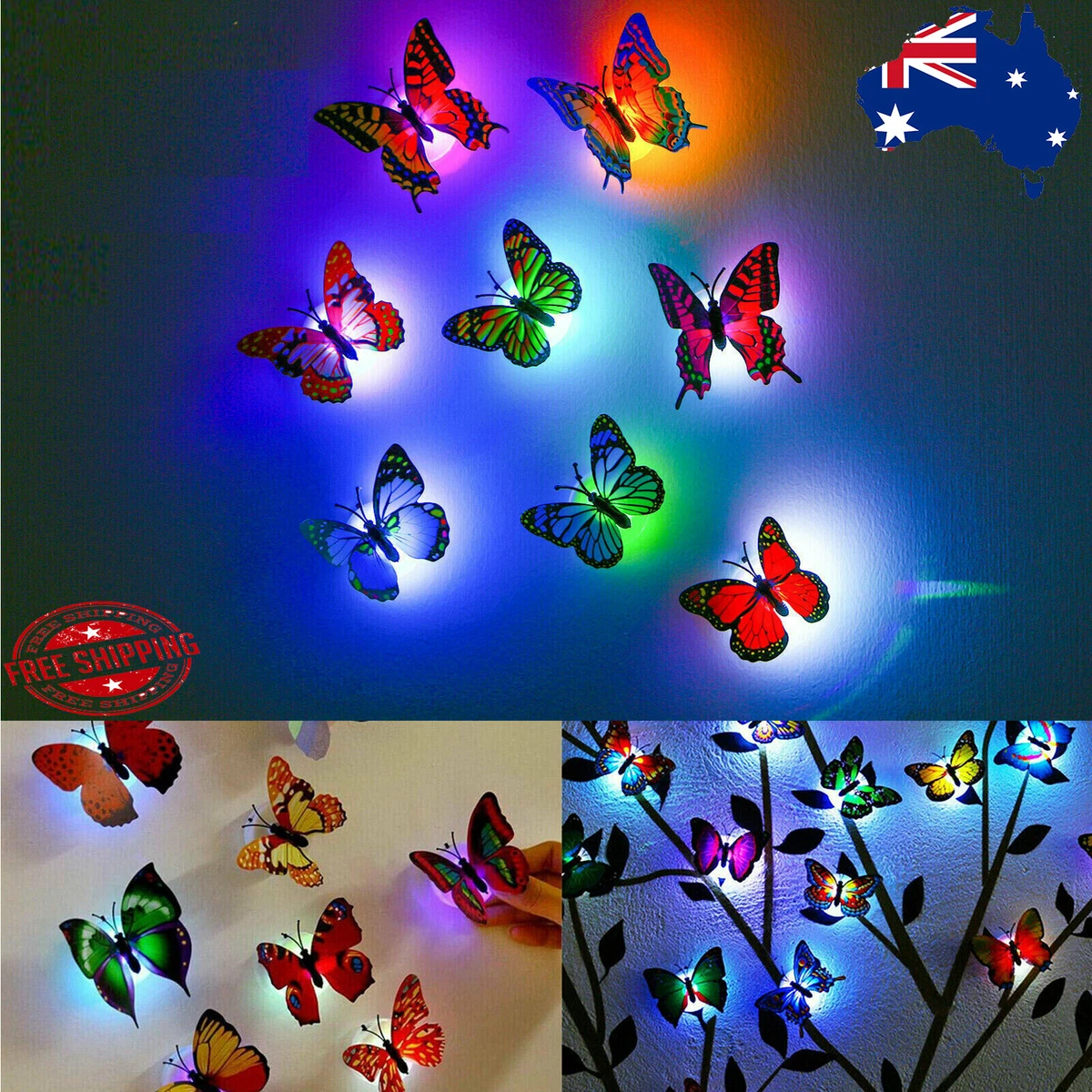 Led butterfly wall light deals