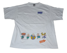 Vintage Nickelodeon 1995 Rugrats T Shirt White Size XL Cartoon Tommy Chuckie