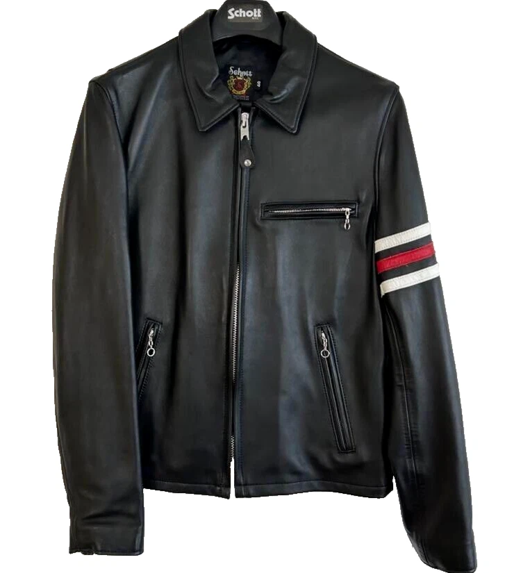 Veste cuir Stussy Schott Supreme Collaboration Taille Limitée L Noir