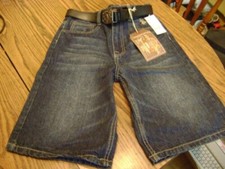 U.S. POLO BOY'S JEAN SHORTS WITH BELT NWT SIZE 14 vERY NICE  34.00