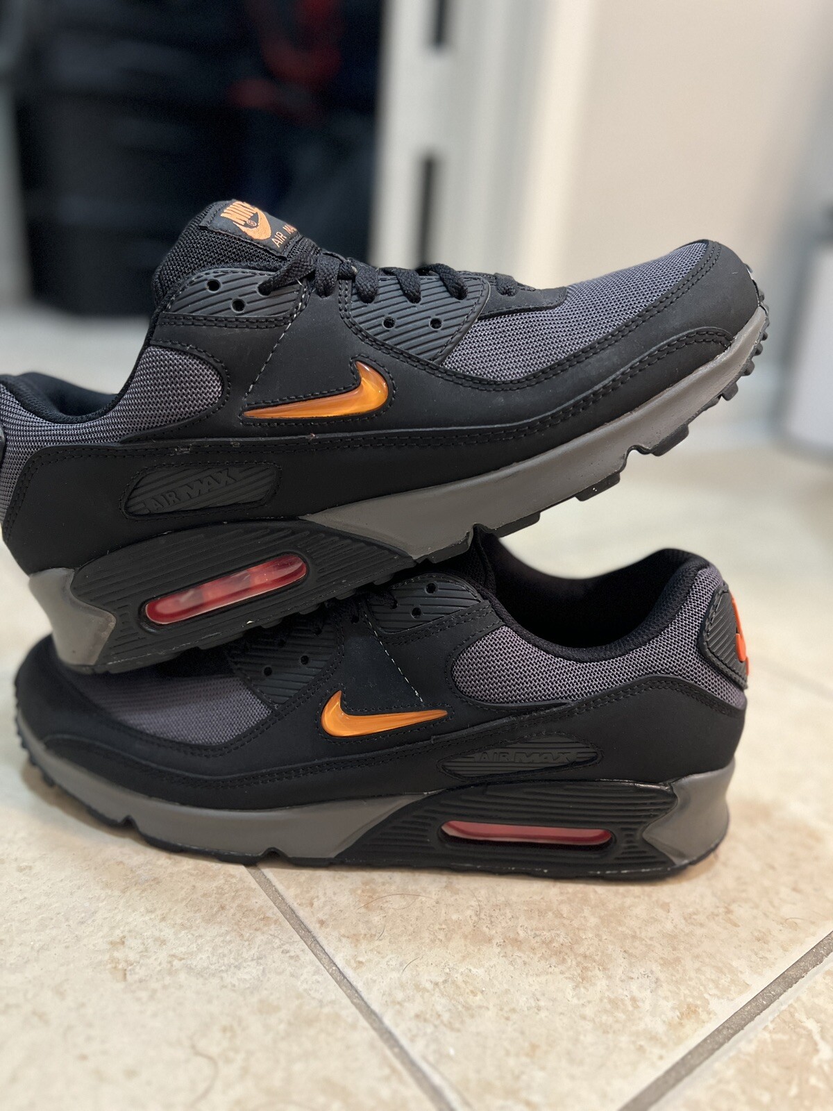 Size US 12- Nike Air Max 90 Black DX2656-001 | eBay