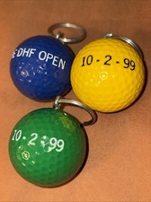 3 Pieces 1999 DHF Open Souviner Golf Keychains Golf Ball 10-2-99