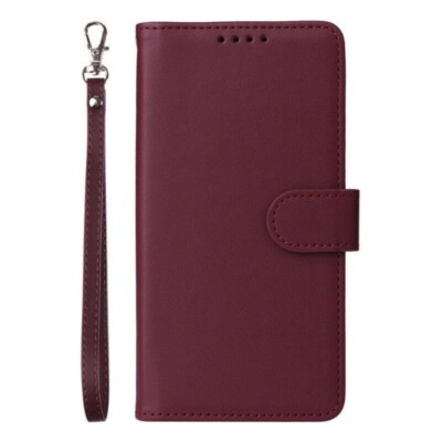 For iPhone 16e 15 14 13 Pro Max Case Magnet Leather Removable Flip Wallet Cover