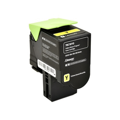 Genuine Lexmark 78C10Y0 Yellow Toner Cartridge - Picture 1 of 12