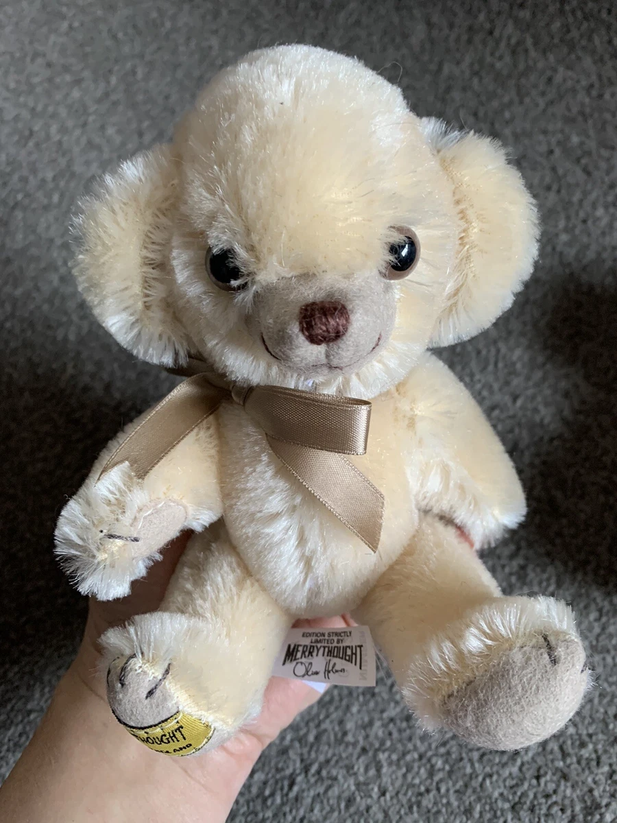 Merrythought Light Beige Teddy Bear Mohair Cheeky Bear Limited Edition 7”