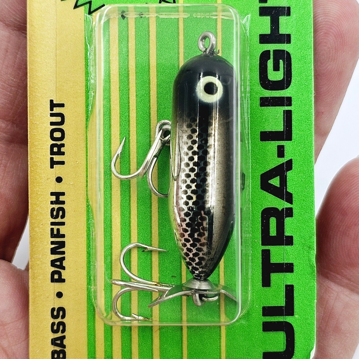 Vtg 1990 Heddon 1/8 Oz Teeny Torpedo X0355NBL Black Shiner
