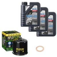 Hiflo ÖLfilter Set LM 10W-40 Street 3L FüR Yamaha MXT 850 GT Niken ABS RN58 2019