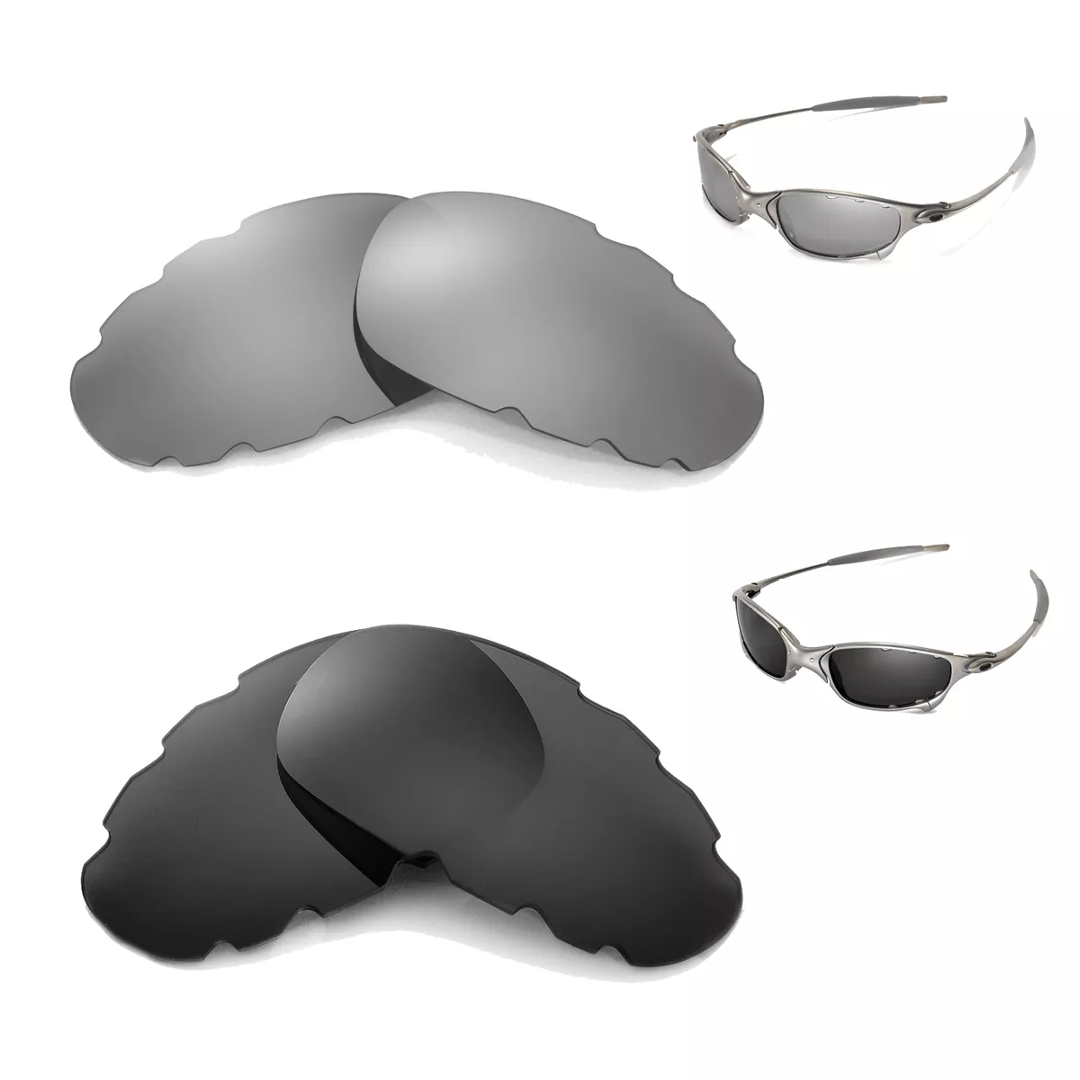 Walleva Transition/Photochromic Polarized Replacement Lenses for Oakley  Juliet Sunglasses 