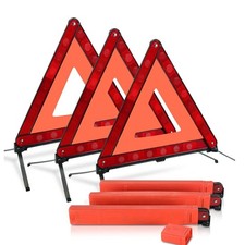 3 Pack Emergency Warning Triangles Reflective Roadside Safety Triangle Kit With 3 Pack Emergency Warning Triangles Reflective Roadside Safety Triangle Kit With