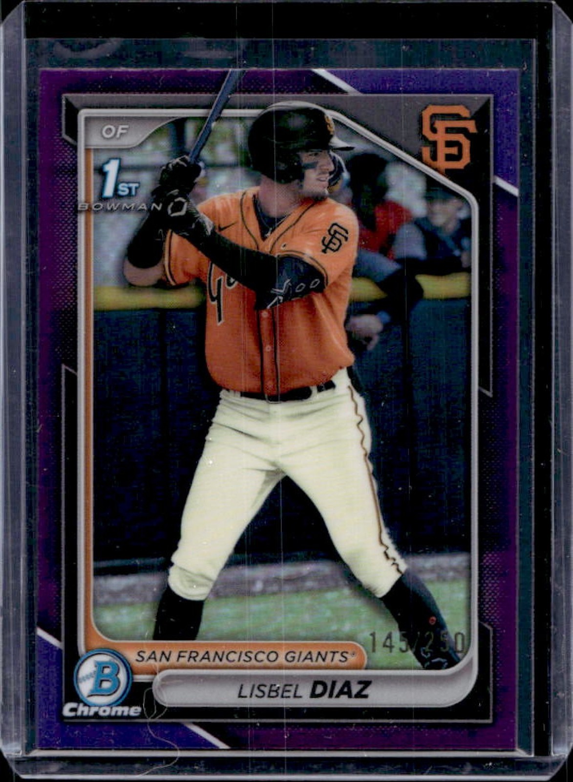 2024 Bowman Chrome Lisbel Diaz Purple Refractor 1st Prospect #145/250 Giants