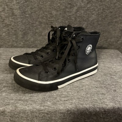 HARLEY-DAVIDSON Men's Baxter Black Leather High Top Sneakers D93341 Size 7