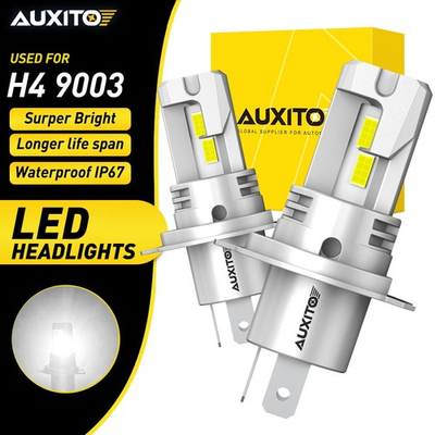 #ad Auxito H4 9003 HB2 LED Headlight Bulbs Kit High Low Beam Super Bright 200W COMbo $34.99