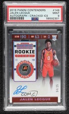 2019 Panini Contenders Cracked Ice Ticket 4/25 Jalen Lecque PSA 9 MINT Auto 1u6