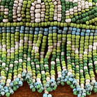Beaded Rain Cloud Barrette Clip Native American Cree Blue Green White Hair Decor — photo 5