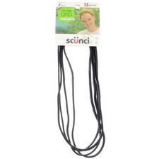 2 Pack Scunci No Slip Grip All Day Hold No Slip Grip Hairbands, Dark, 4 Ct