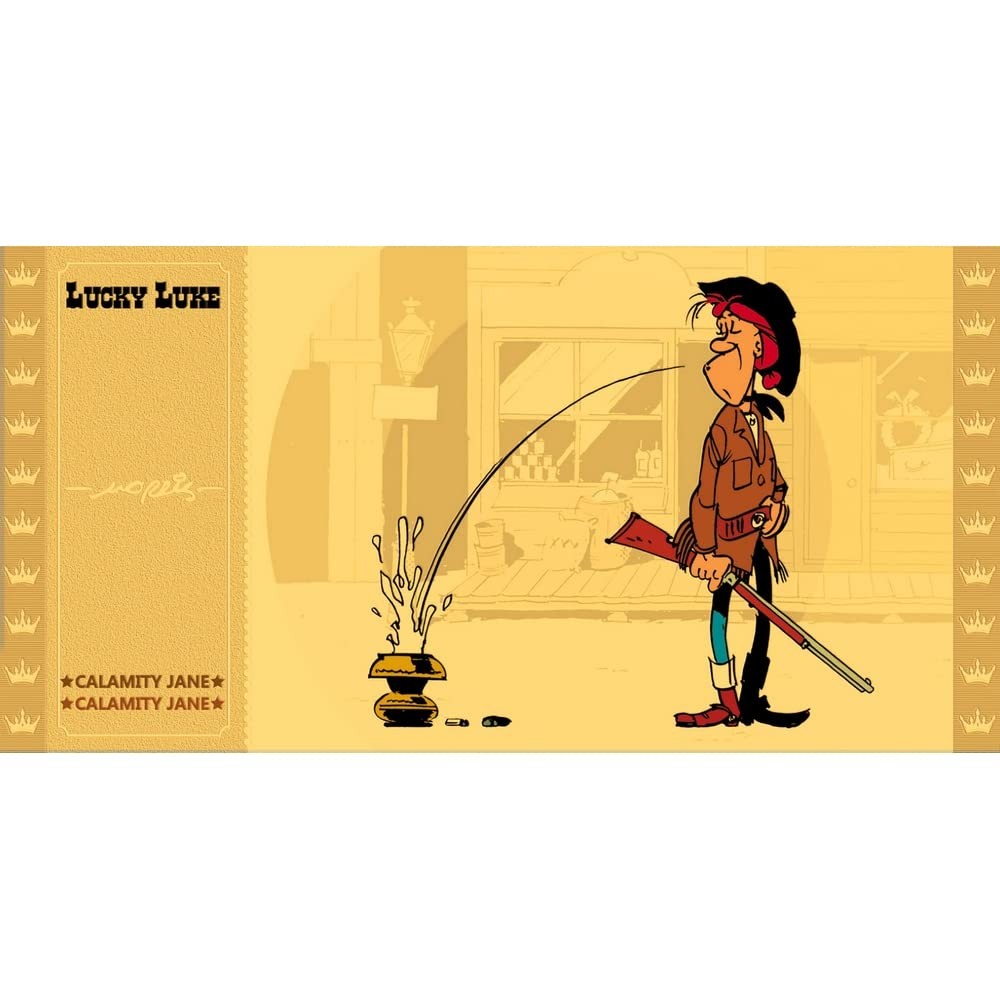 Коллекционный золотой билет CK из мультяшного королевства Счастливчик Люк (Каламити Джейн)