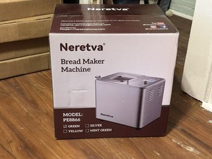 NEW Neretva Bread Maker Machine 20-IN-1 2LB Dual Heater Nonstick PE8866 MINT
