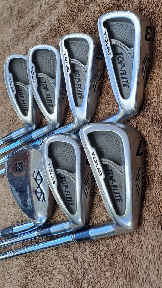 Golf Irons Set TOP FLITE Tour 7 Clubs Rh Steel Shaft S300 Stiff Flex RIGHT HAND  - Image 2 of 4