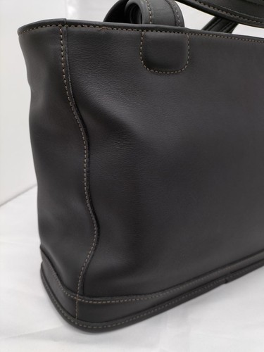 Coach Tote Black Leather Satchel Handbag 9303 F/S - Picture 11 of 24