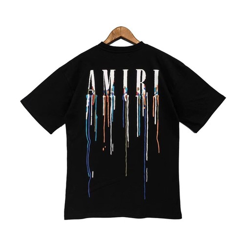 Amiris Paint Drip Core Logo Crew Neck T-Shirt Loose Short Sleeves - Picture 13 of 27