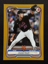 2026 Topps Bowman #65 Jonah Tong RC Rookie Base Gold /50 SP NY Mets