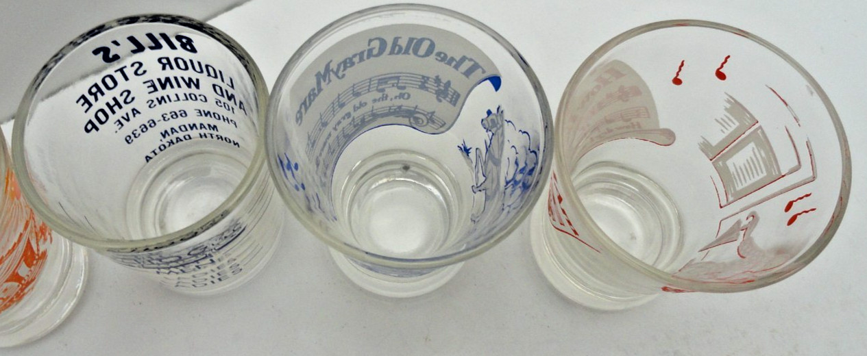 Set Of 6 Conversation Barware  Song Sheet Series Shot Glasses thumbnail 6