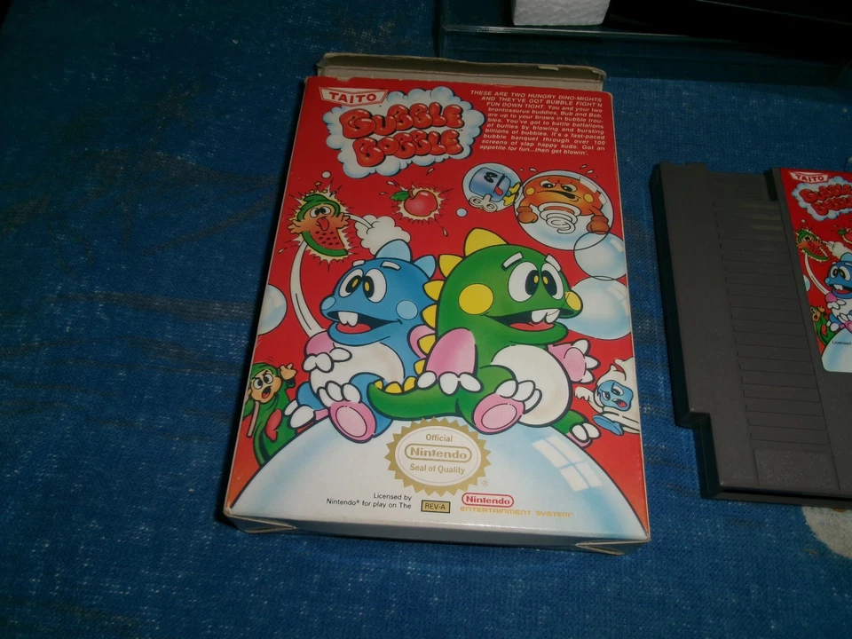 #688 NINTENDO NES BUBBLE BOBBLE VIDEO GAME TAITO COMPLETE with MANUAL in BOX - Image 3 of 4