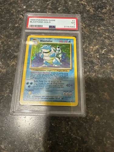 1999 Pokemon Blastoise Holo Base Set #2 Near Mint PSA 7