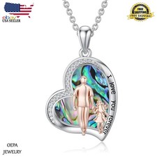 Father Daughter Necklace 925 Sterling Silver Heart Necklace Father Jewelry Gift