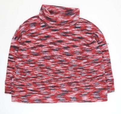 M&Co Damen Rollkragenpullover rot Größe 18