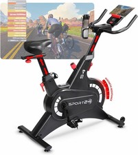 Sport24 Smart Exercise Spinning Bike for Home with 8kg Flywheel, Pulse Heart