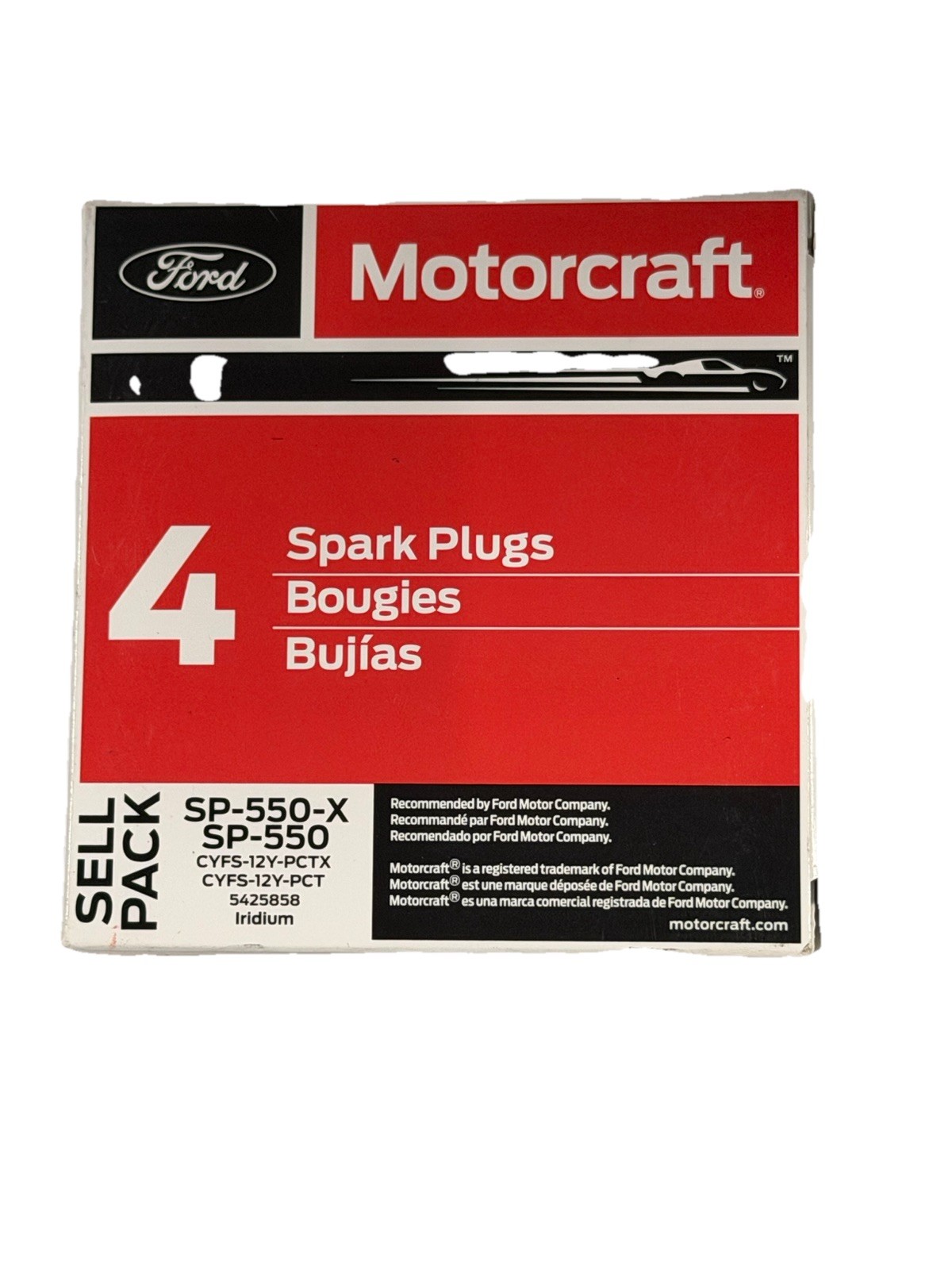 Set of 4:Motorcraft Ford Iridium Spark Plugs SP550X CYFS12YPCT USA Sell NEW