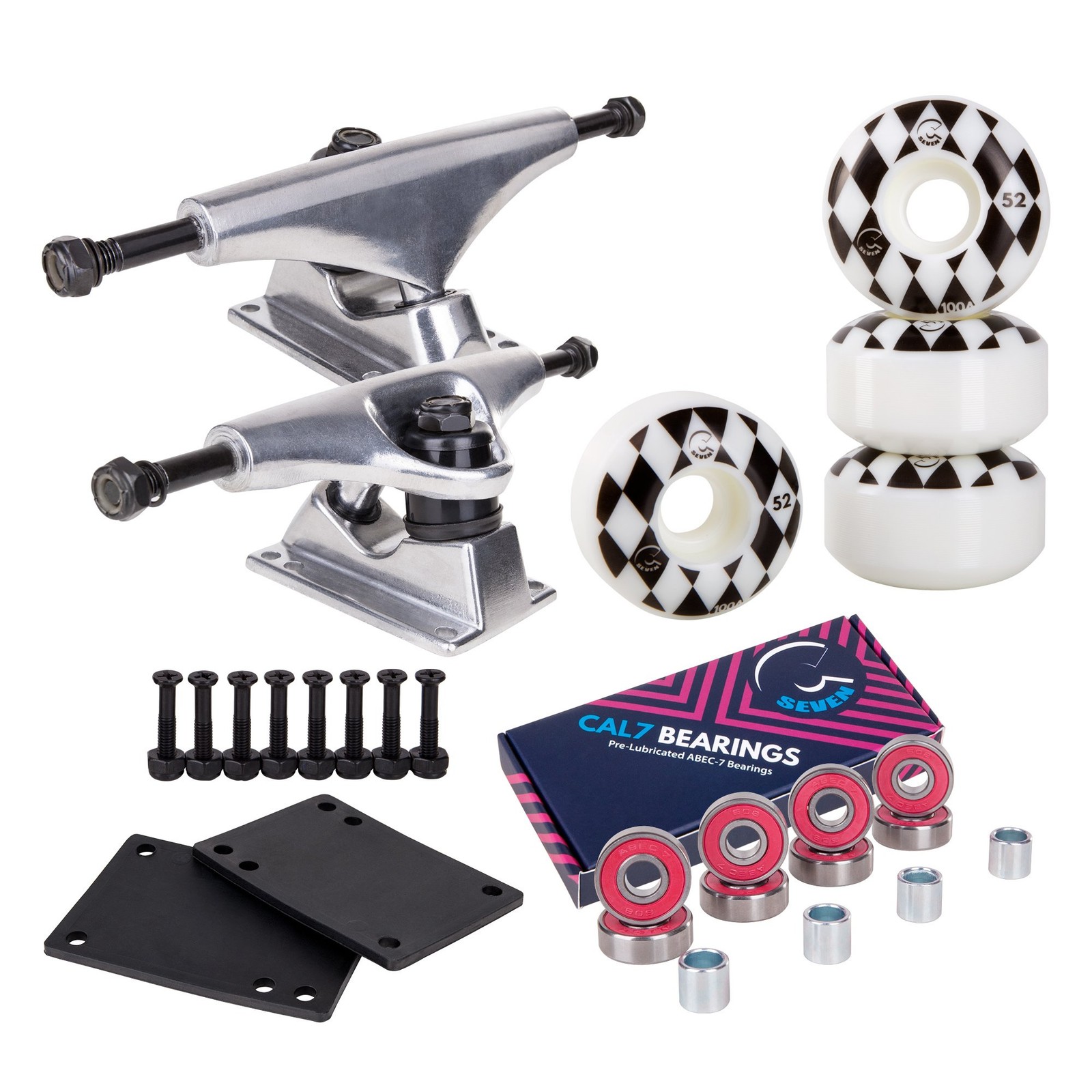 Set, 139mm Trucks, 52mm 99a Wheels & Bearings