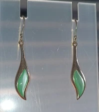 Boma 925 Sterling Silver Wave Shaped Dangle Earrings