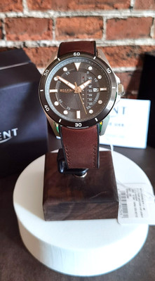 Regent 03R12GL01-B  10ATM Quarz Herren Armbanduhr neuwertig ungetragen in OVP